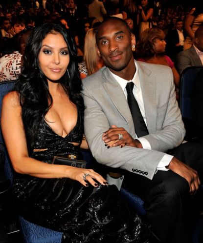 Vanessa Bryant and her late husband Kobe pictured together.
